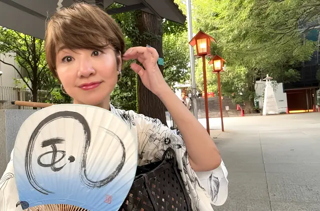 毎月訪れる赤城神社にクラシックな浴衣でおの画像_7