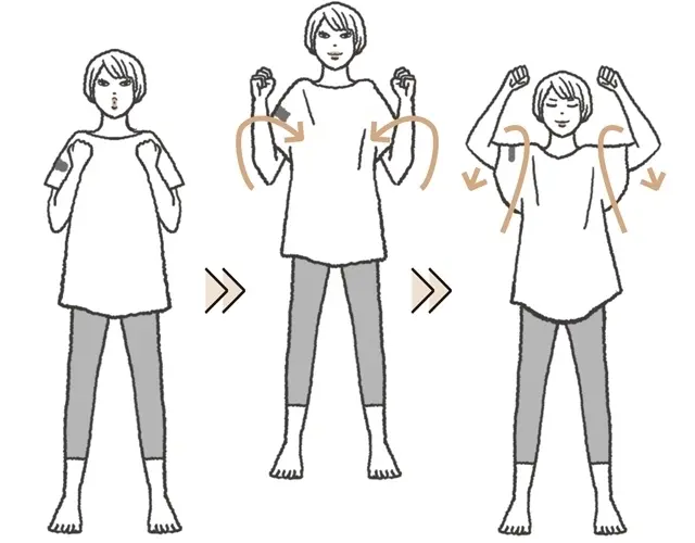 STEP2　肩を回す体操1分！