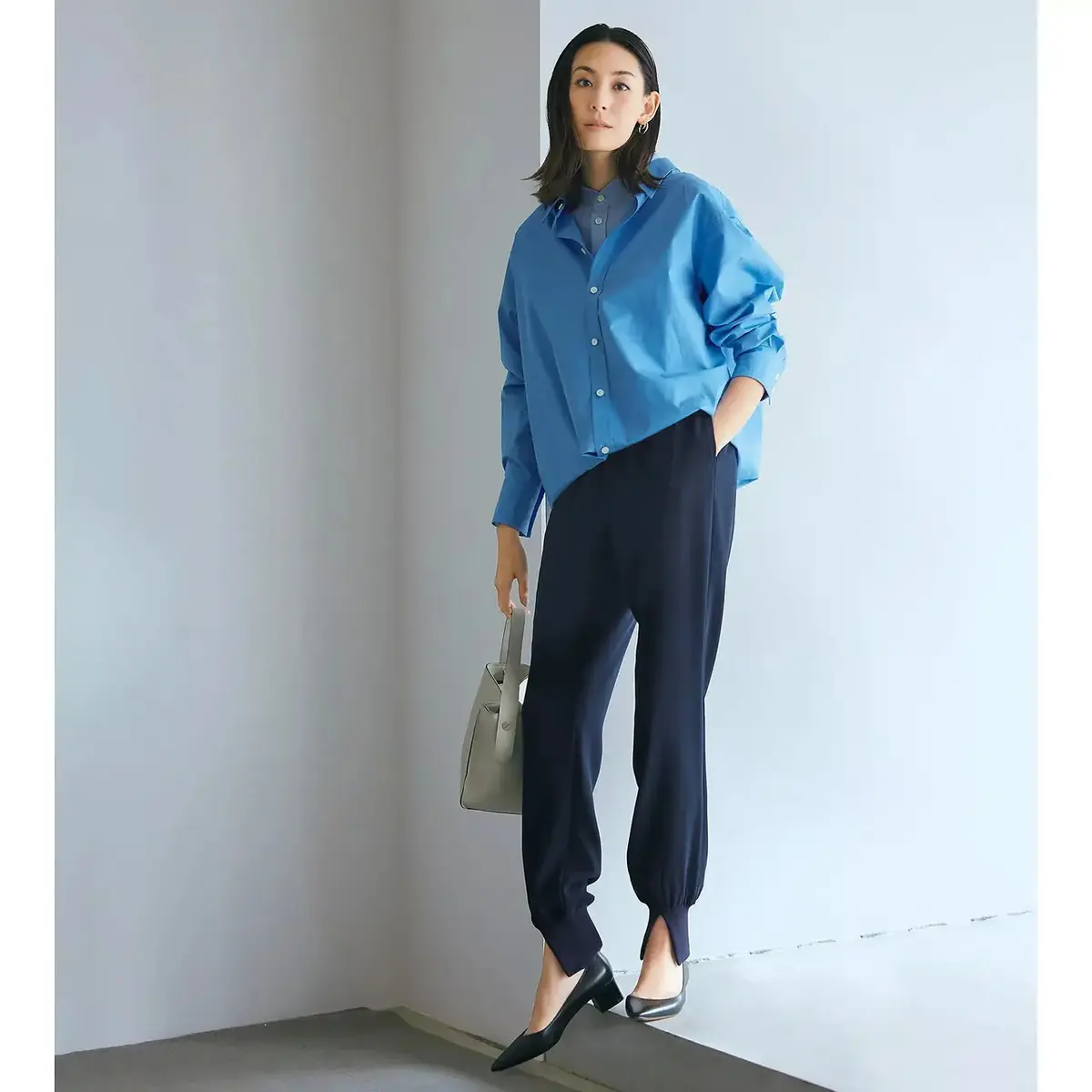 Col Pierrot×éclat とろみスリットリブパンツ