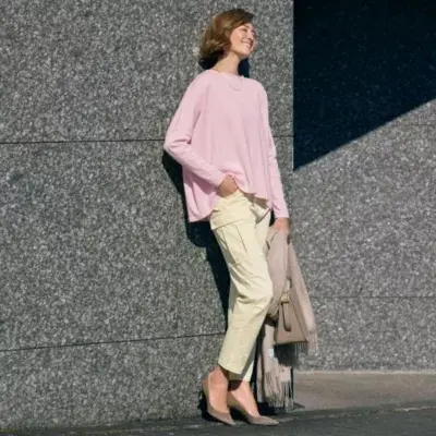 E by eclat コットンカシミヤワイドニット ￥15,950