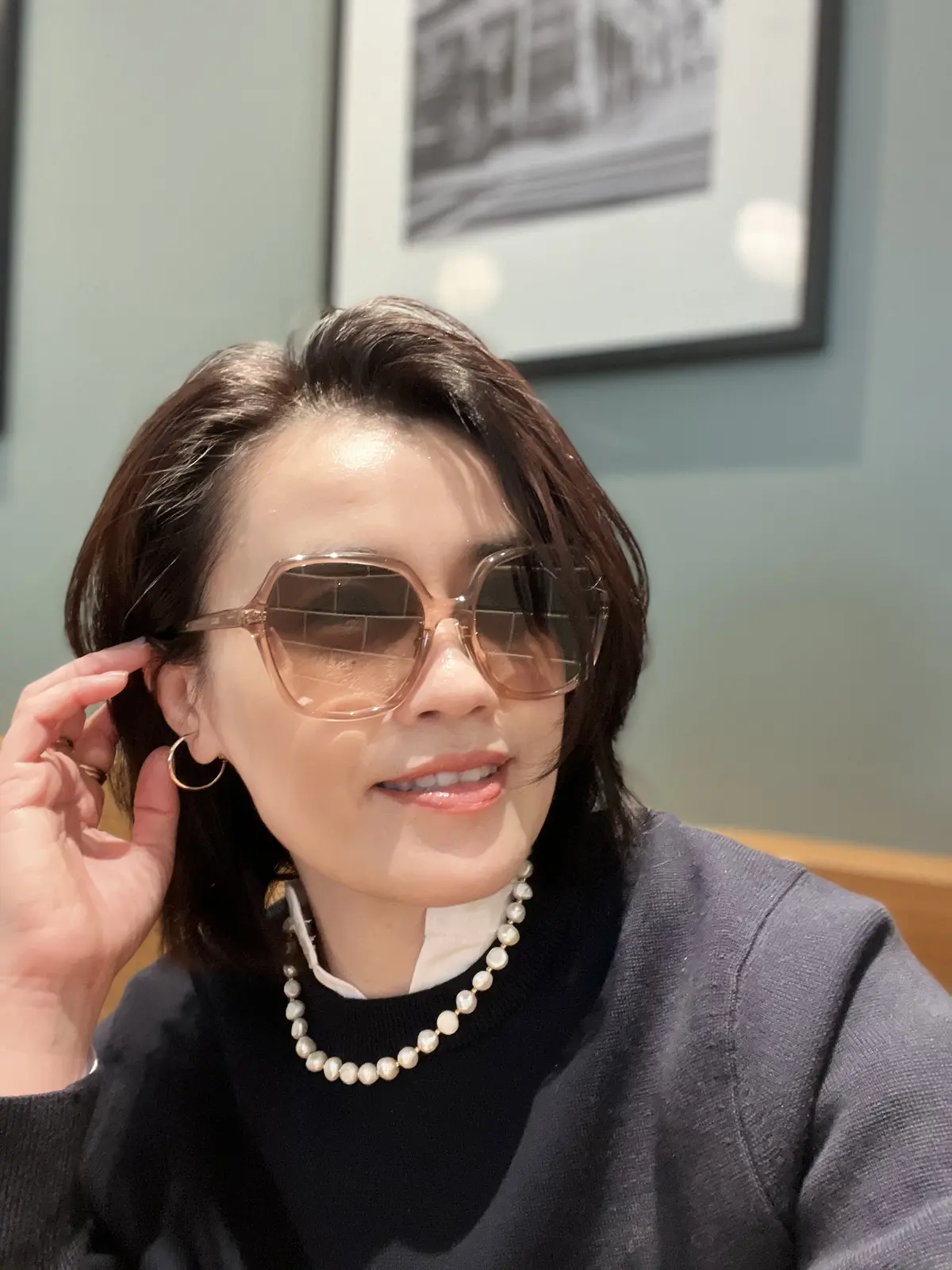 メンズニットにパール合わせ。の画像_1