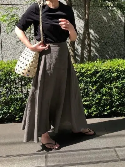 E by eclat リネンマキシスカート ￥18,700