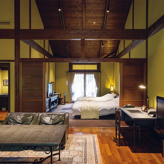 100㎡の木造平屋のヴィラ