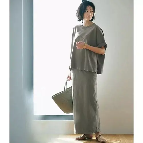 簡単にこなれて見えるヴィンテージな風合い  セットアップコーデ