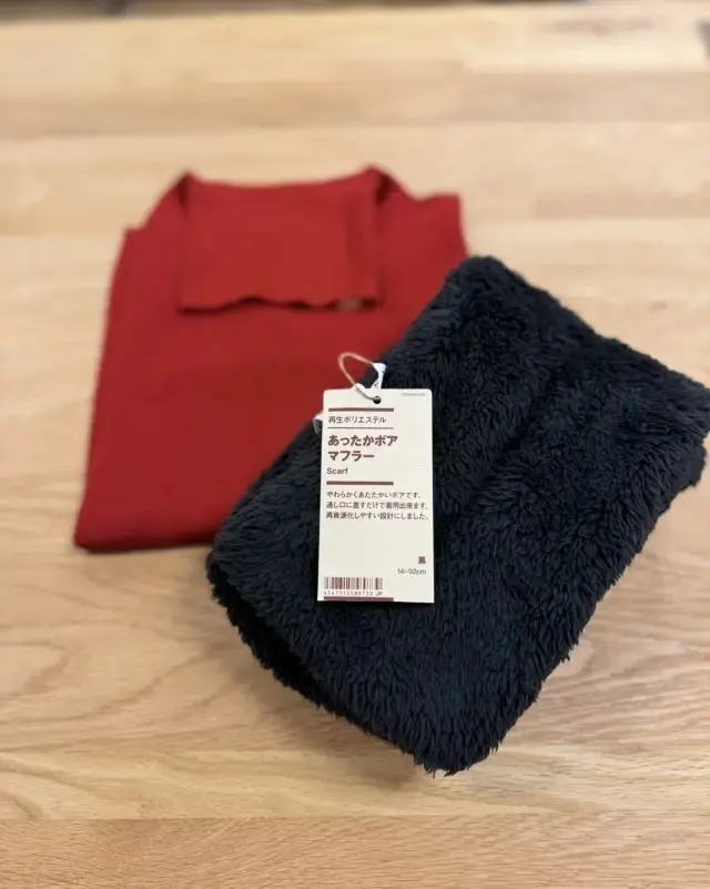 無印良品 タートルネック ボアマフラー