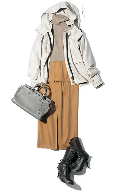 カフェカラーのグラデーションコーディネート