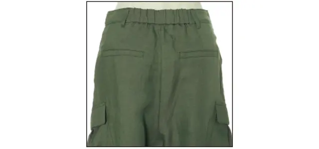 後ろウエストはゴムだから快適