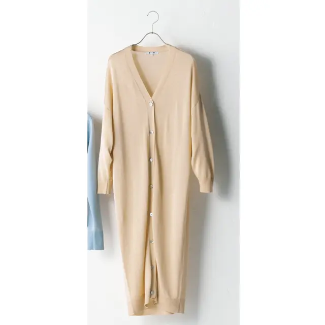 ほんのり透ける 「ロング丈カーディガン」