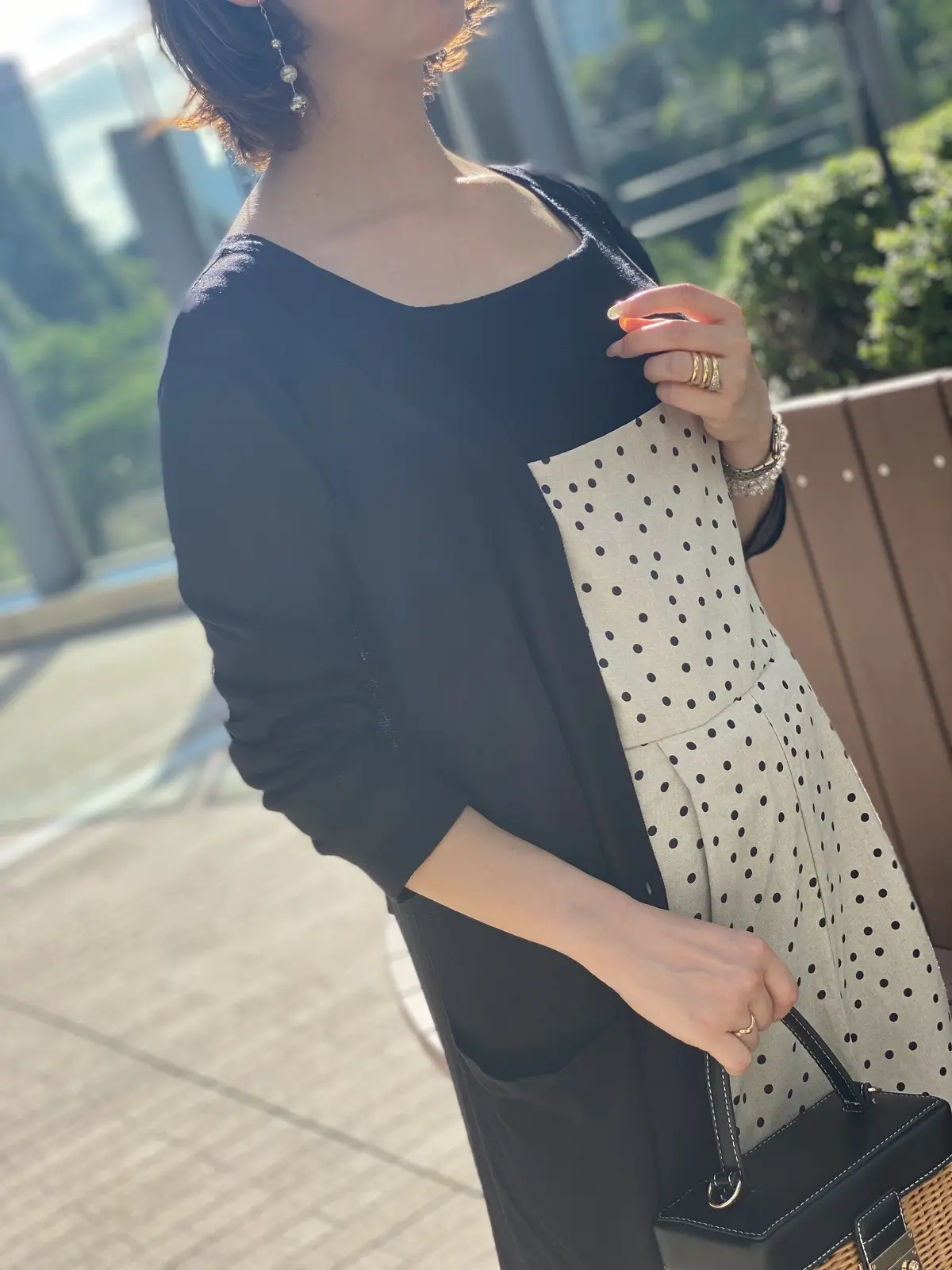 ドット柄サロペットで映画鑑賞の画像_4