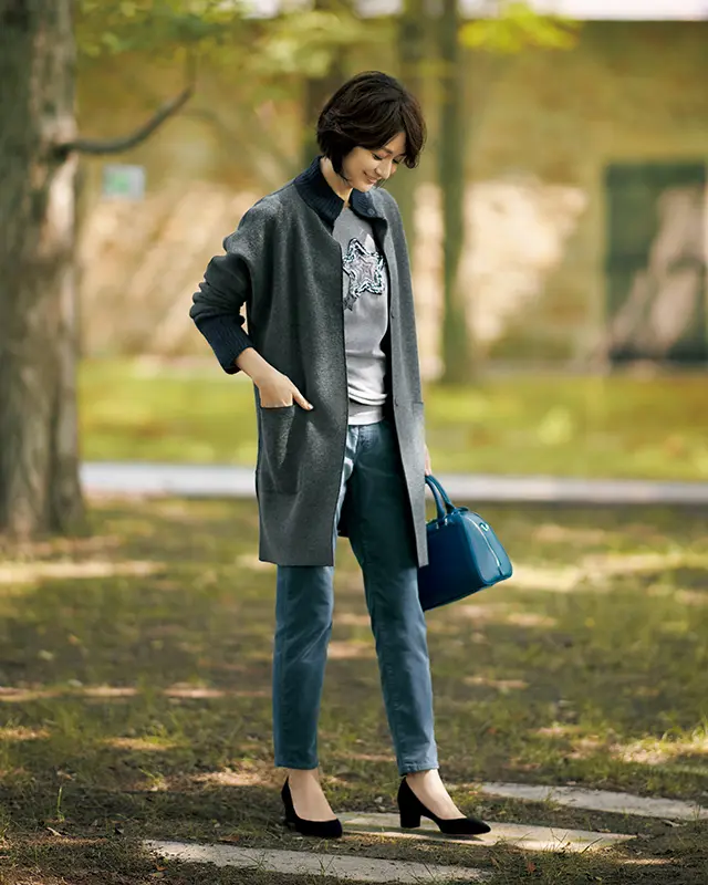 リバーシブル仕様ロングカーディガン