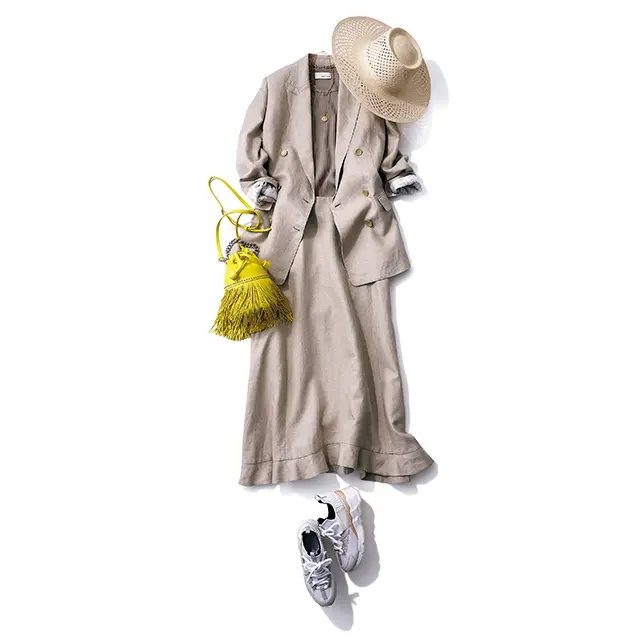 理想の甘辛バランスをかなえるフレアスカートとのセットアップ