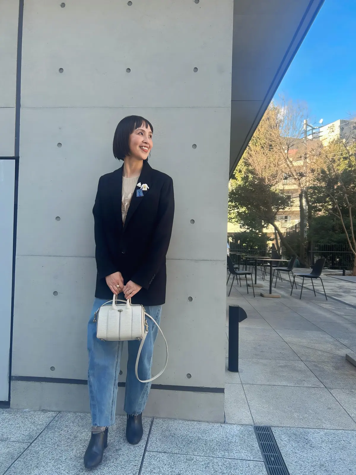 胸元のお洒落　デニムスタイルにデニムのブの画像_2