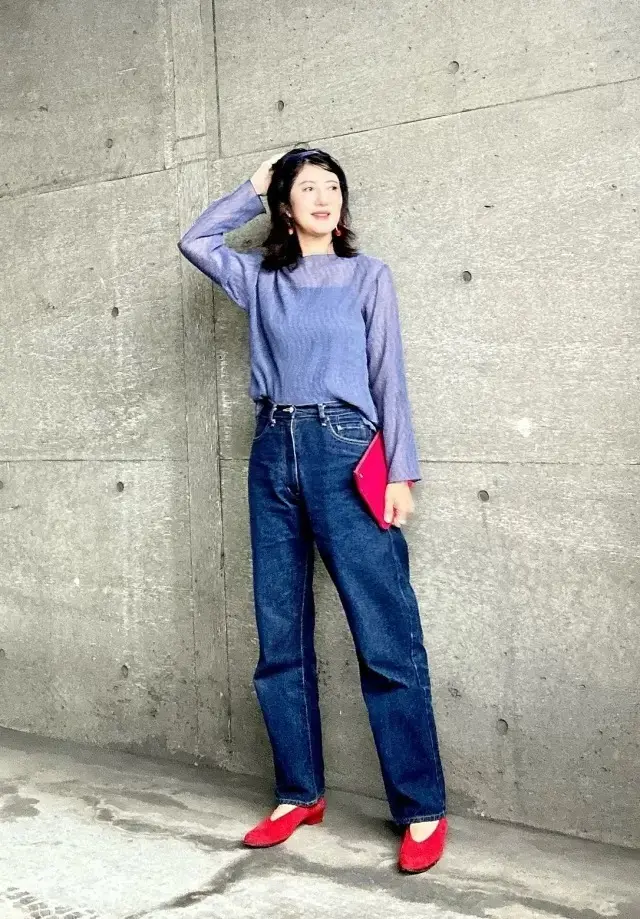 ユニクロ デニムパンツ愛用 エクラ華組 山口りえさん