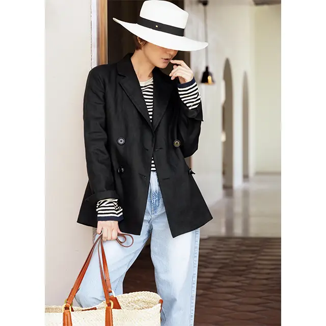 自然な表情のリネンを重ねて 心地よく、私らしく マリンスタイルを楽しみたい