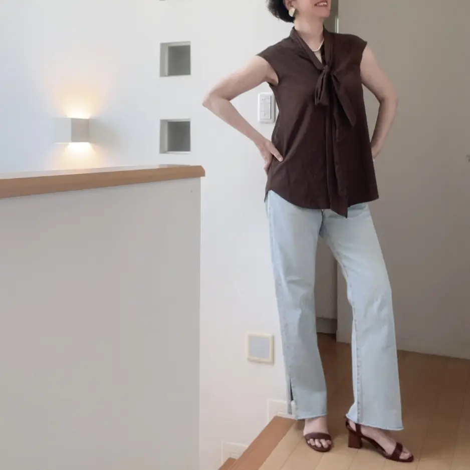 淡カラースリットデニム♡リラックスな夏コの画像_6