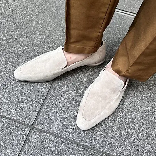 eclat 掲載 エクラ別注 SHISEI×eclat 撥水チゼルトゥローファー ￥33,000