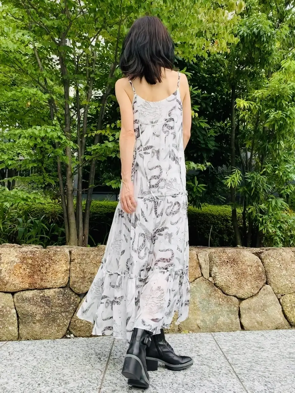 スリップドレス背面