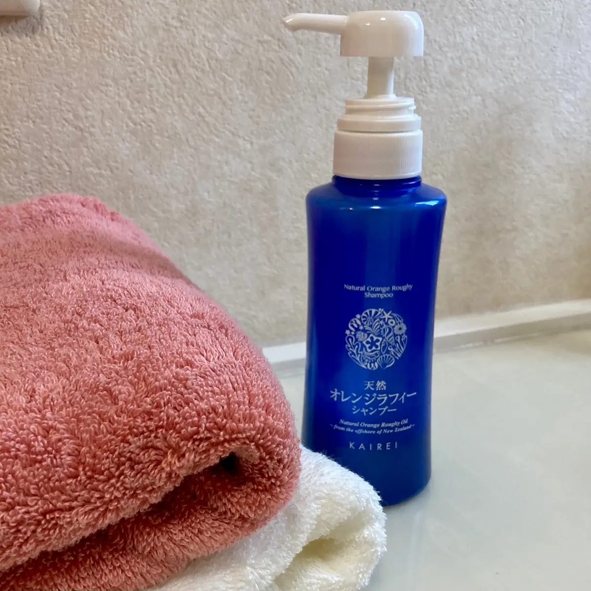 オレンジラフィーシャンプーとエアーかおるタオル