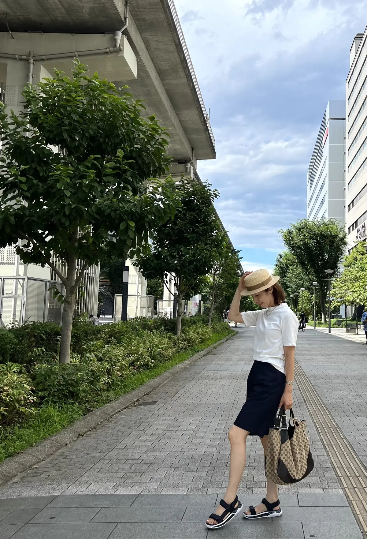 UNIQLOショートパンツとカンカン帽子の画像_1