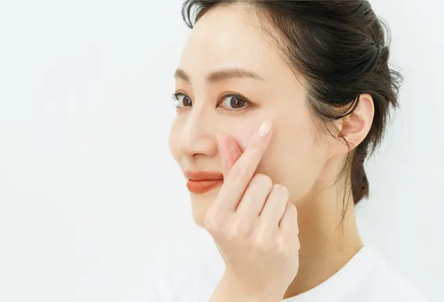 「ハート形チーク」