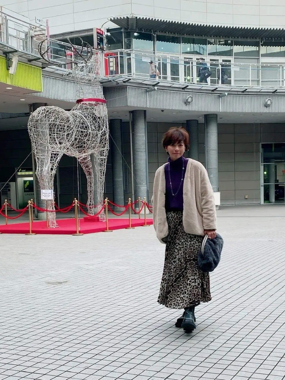 レオパード柄スカートでチームラボへの画像_1