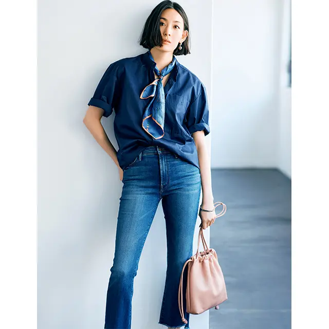 縦巻きスカーフ