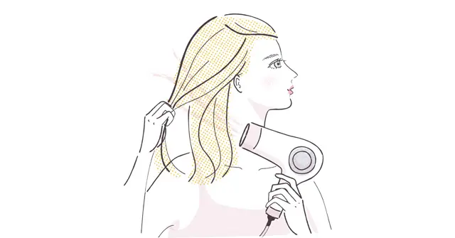 乾燥予防のため、自然乾燥で ドライヤーを当てる時間を短縮