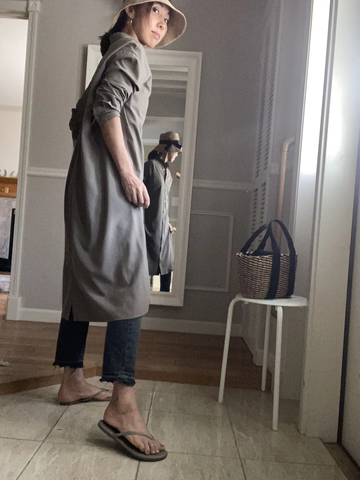 シャツワンピでご近所コーデの画像_2