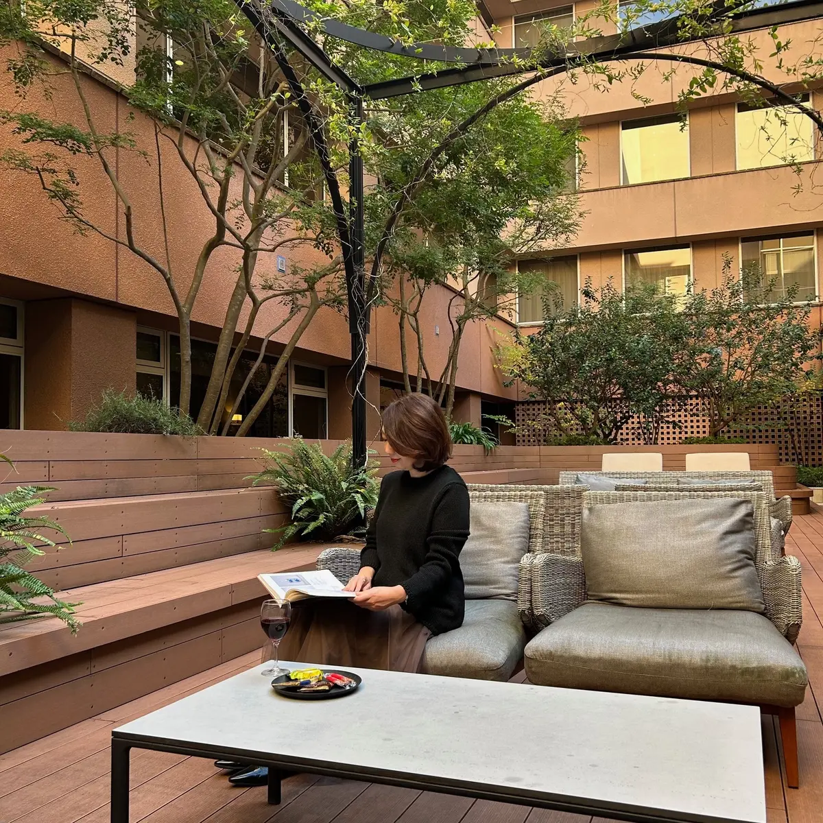 ホテル ザ セレスティン 東京芝 14階ラウンジのパティオ