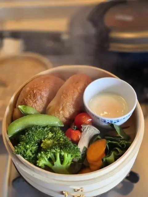 ベーグルと野菜のせいろ蒸し２