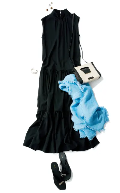 黒高見えワンピース３　マディソンブルー