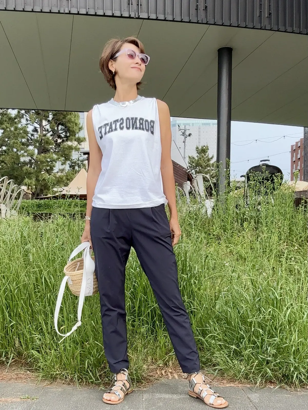 E by eclat 多機能テーパードパンツ ￥18,700