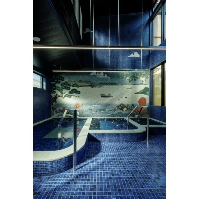 隣接する敷地にある銭湯がある宿泊施設「yubune」