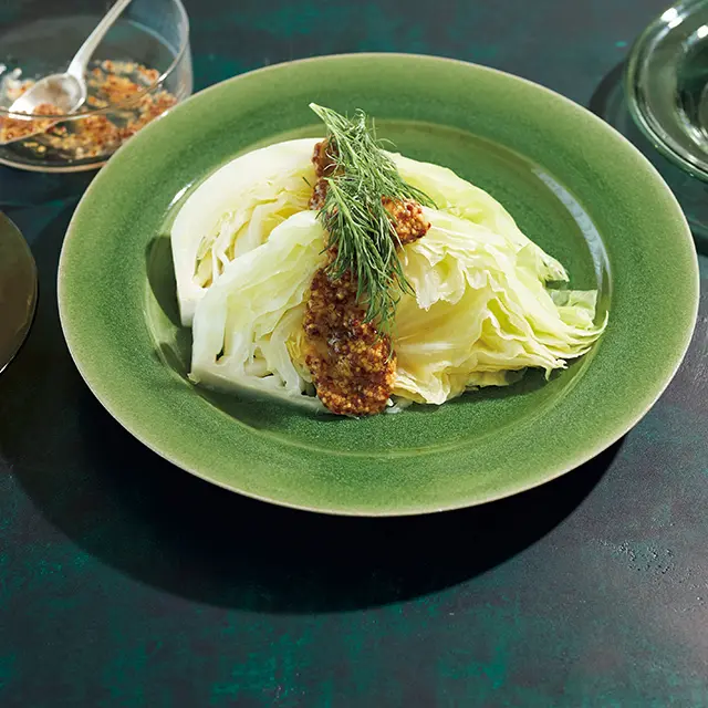 キャベツの粒マスタードソース