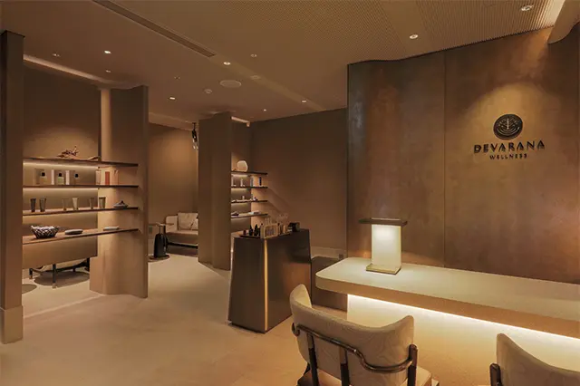 地下1階にあるデバラナ スパ のレセプション。