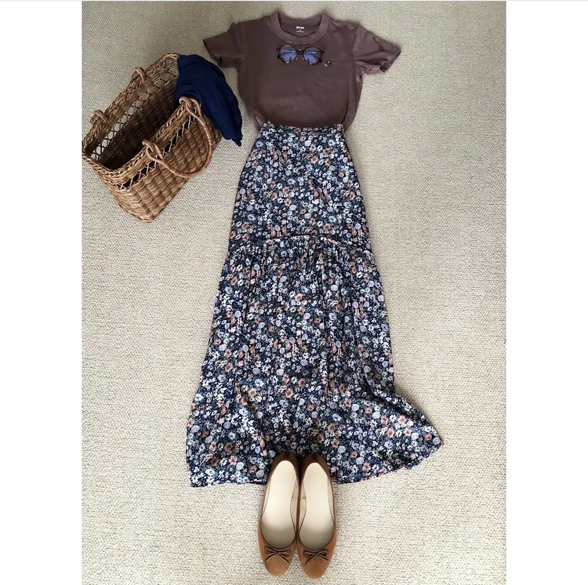 ゆらり花柄スカート❤︎着回し５パターンの画像_7