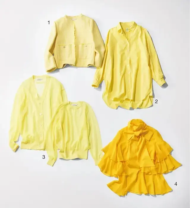 【おしゃれ刷新力のあるイエロー】柔らかな陽光に映える“ビタミンイエロー”のトップス