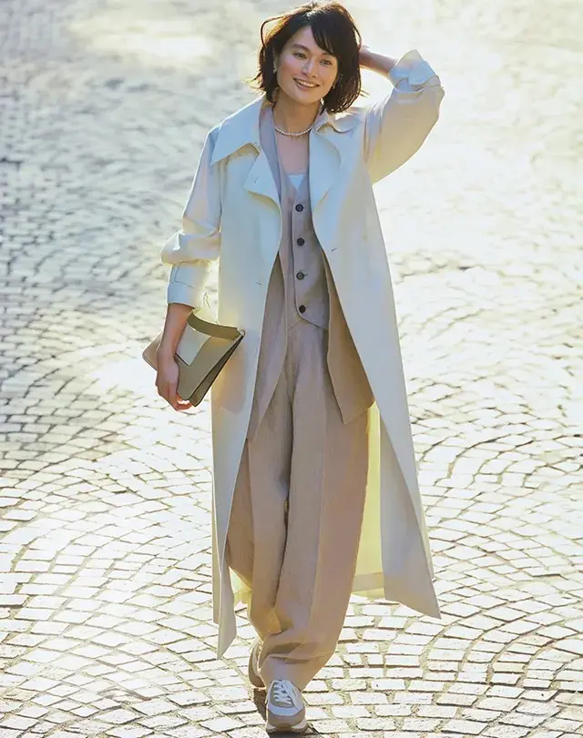 【エレガントな春のロングアウター5選】50代が選ぶならロング丈！ひらりと揺れるすそに大人の余裕が漂う