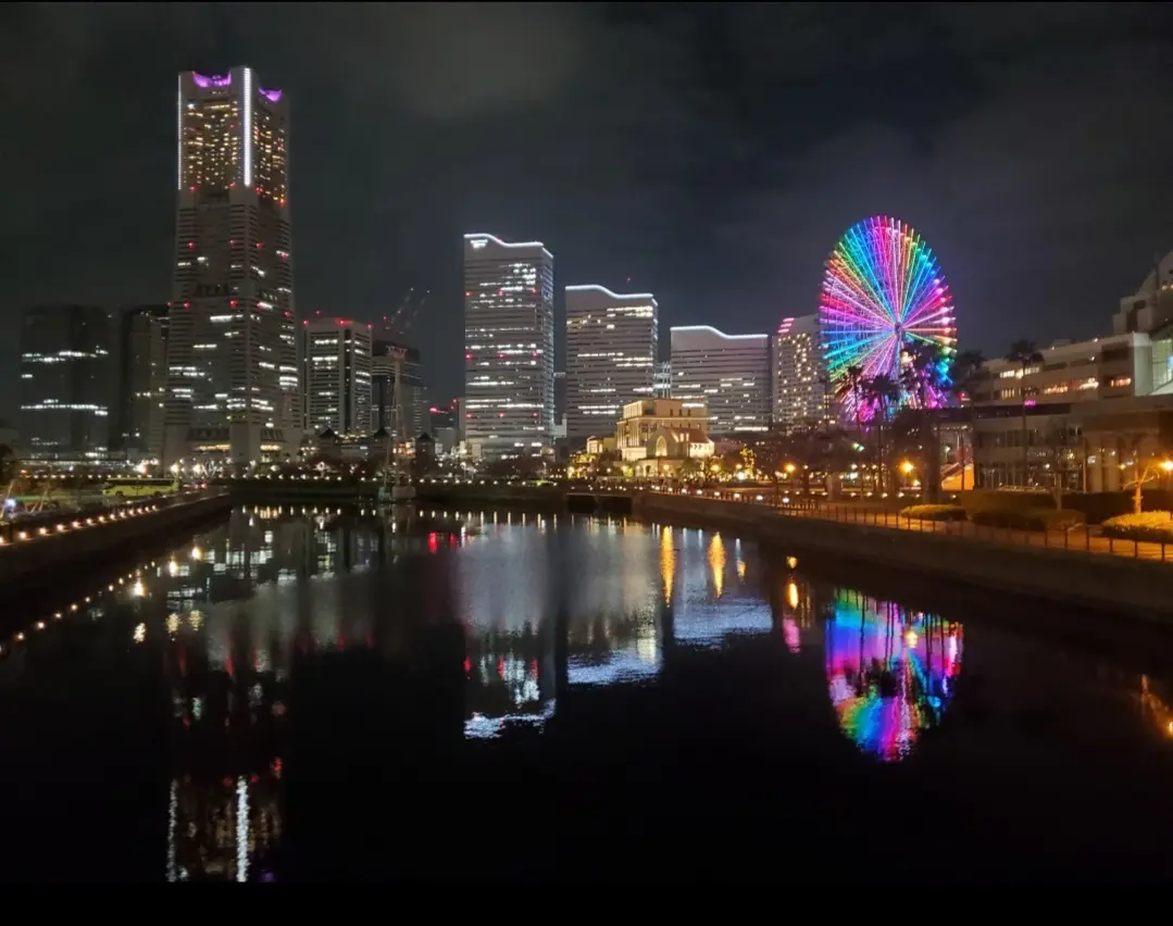 万国橋から見たみなとみらいの綺麗な夜景