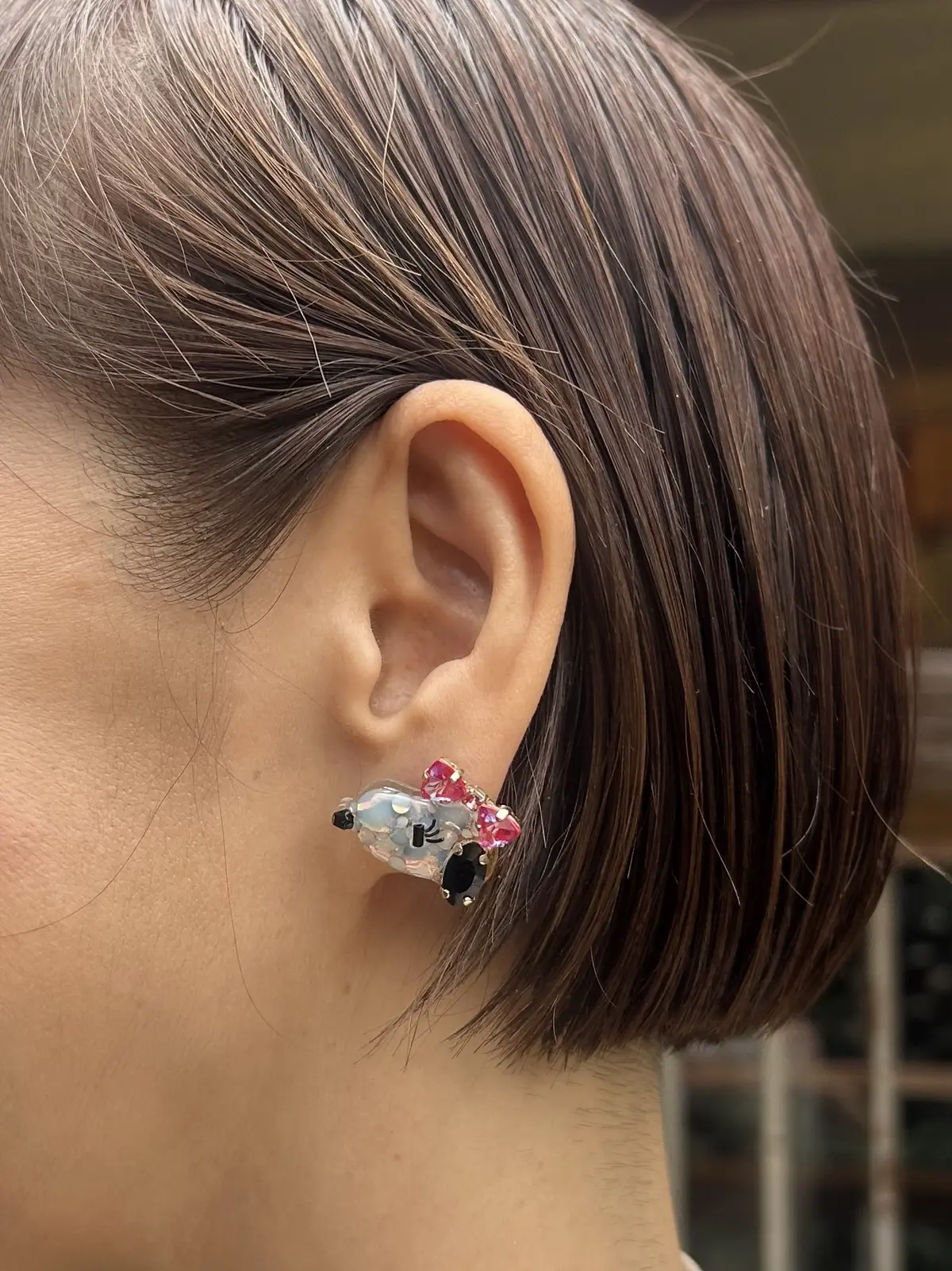 SNOOPYピアス　ベルちゃんピアス　ビジュウピアス