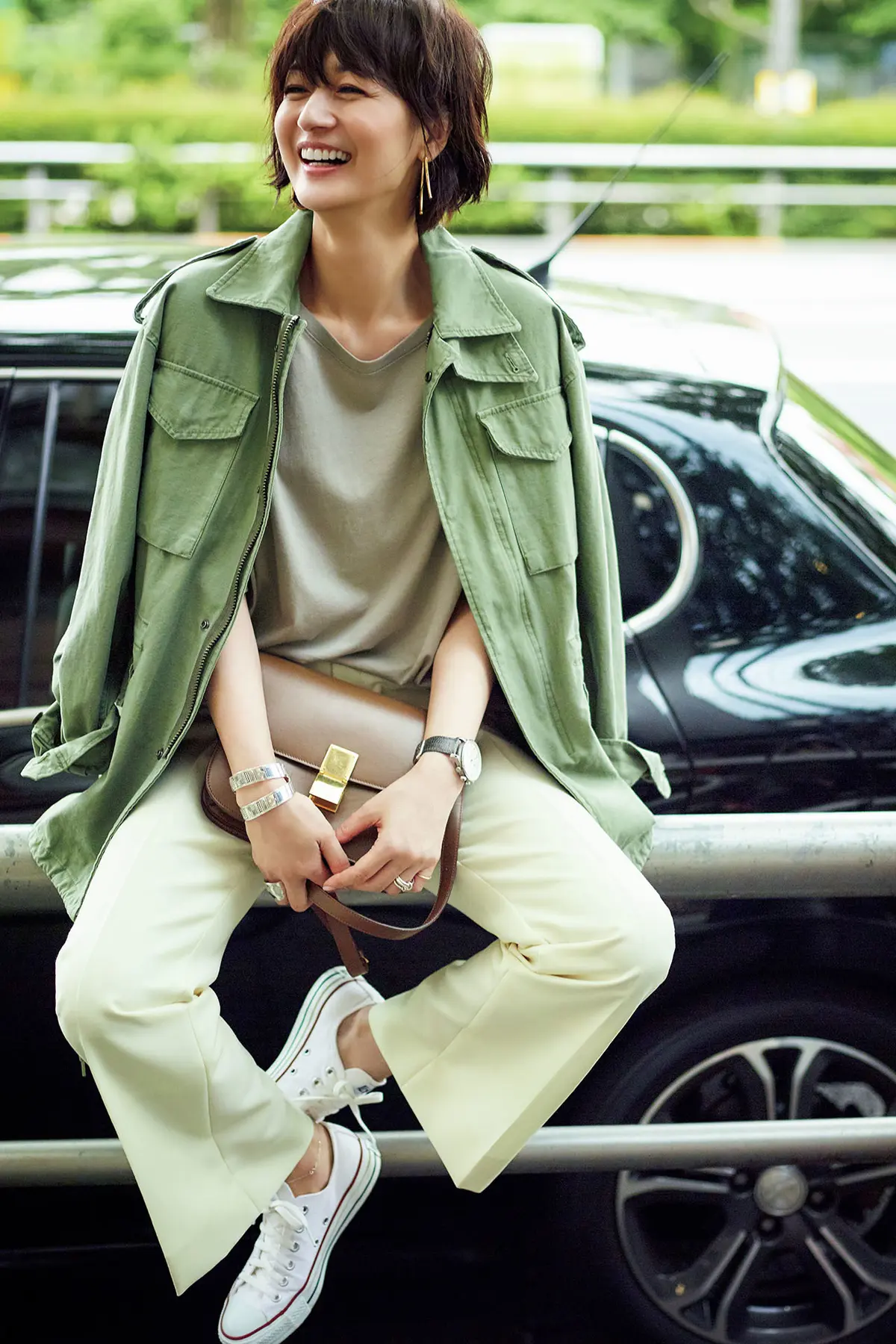 富岡佳子,50代ファッション,コーディネート