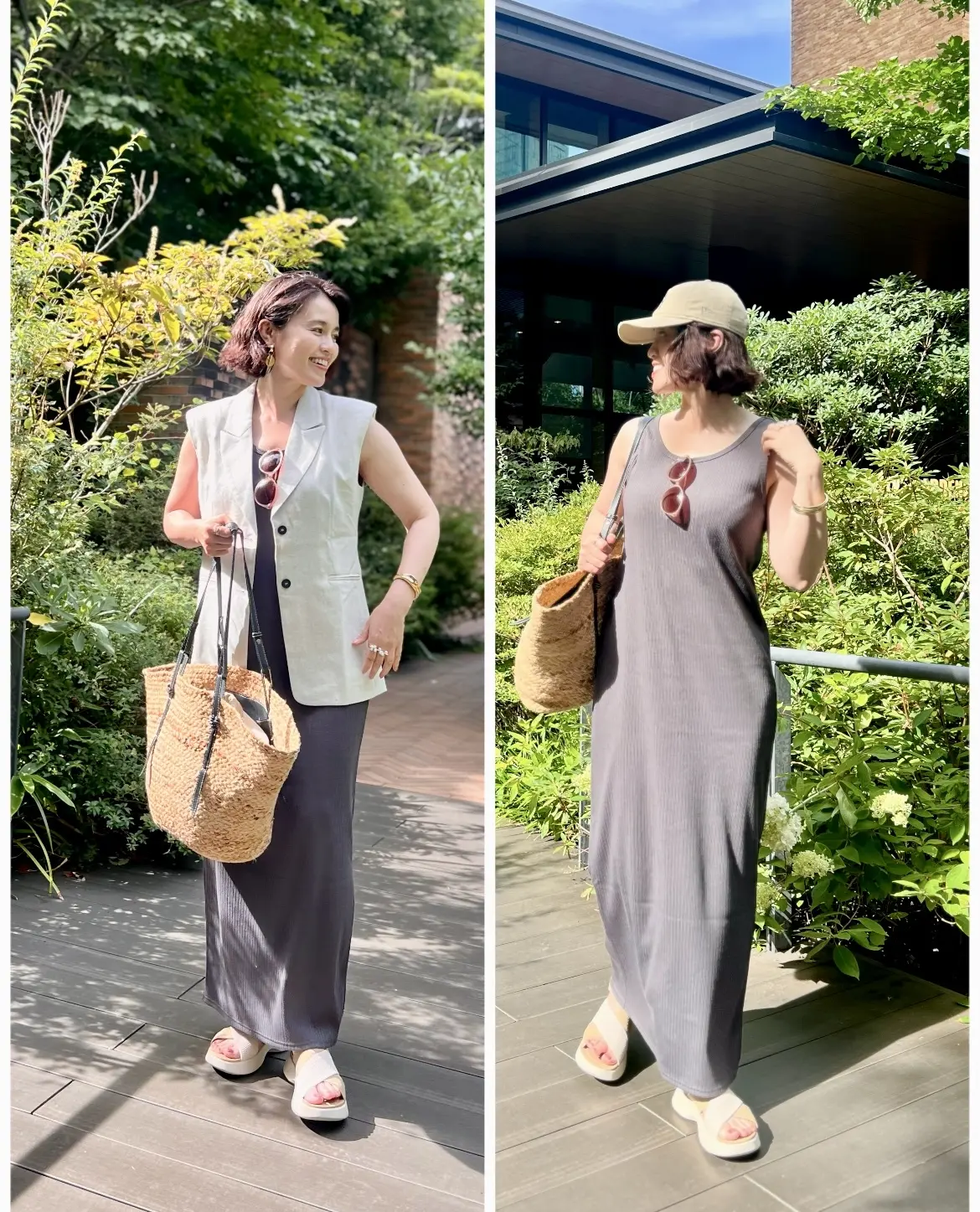 リブドロワの全骨格細見え2WAYリブタンの画像_10