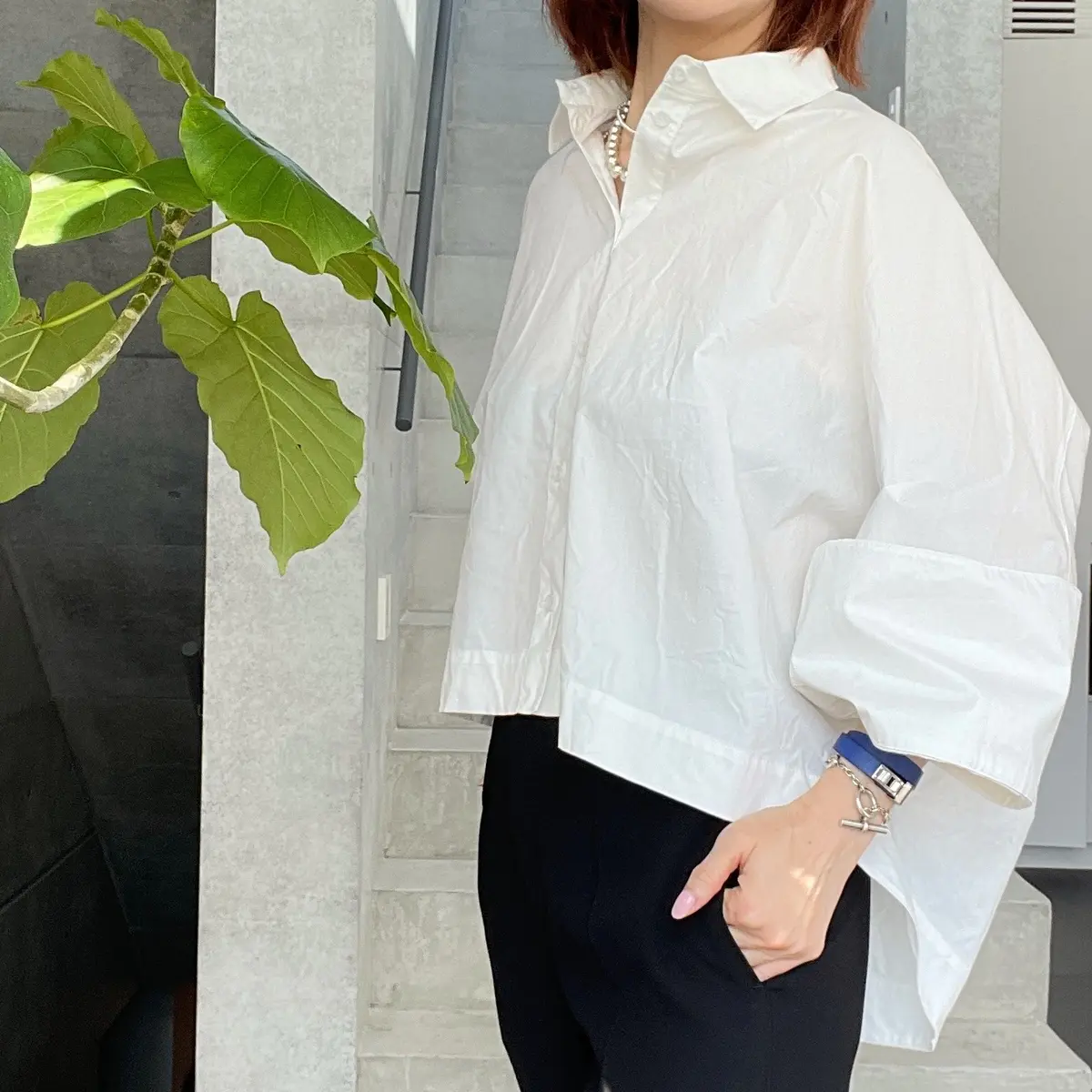 定番の白シャツ 3着♡比べてみましたの画像_4