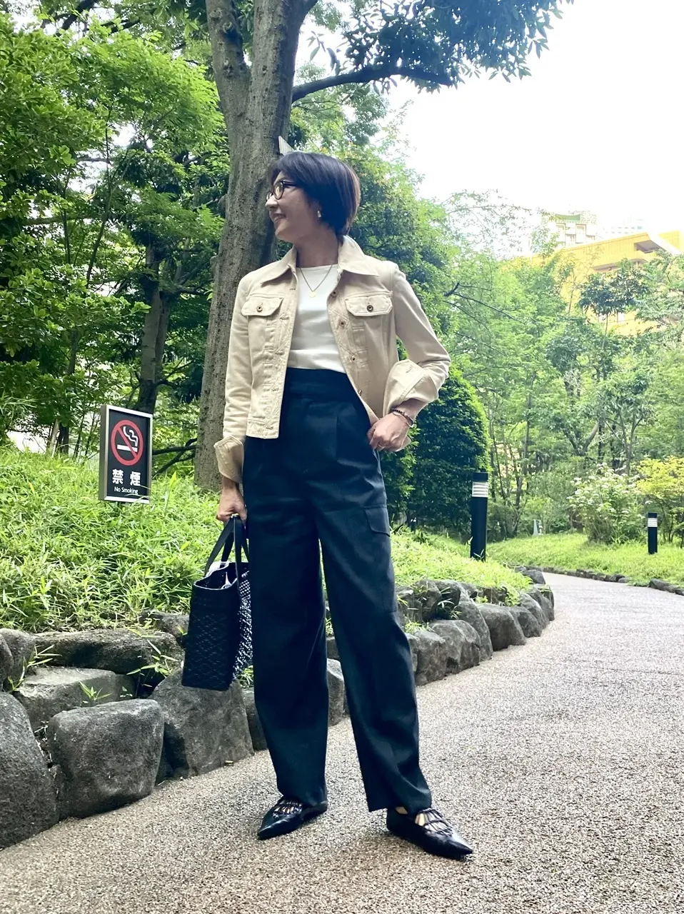 デニムジャケットコーデ