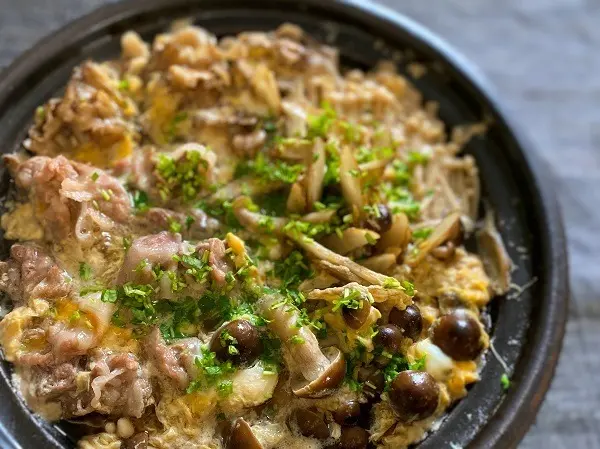 OurAge×Webエクラ ごぼう、きのこ、豚の柳川風レシピ 　完成