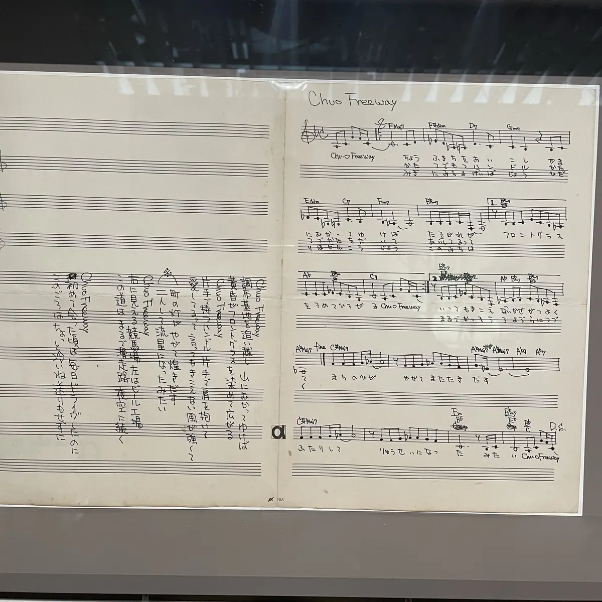 ユーミンの展覧会「YUMING MUSEUM」貴重なユーミンの手書き歌詞や譜面