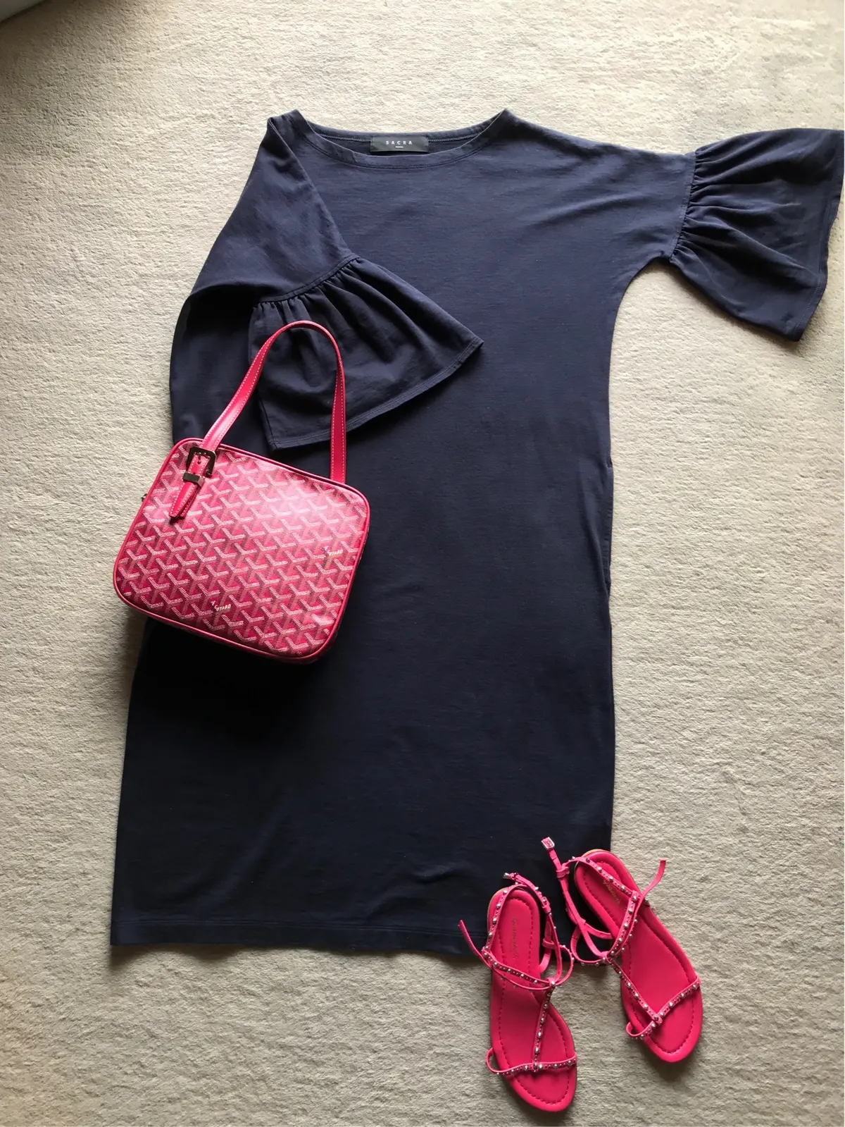 大人可愛いSACRAジャージーワンピースの画像_4