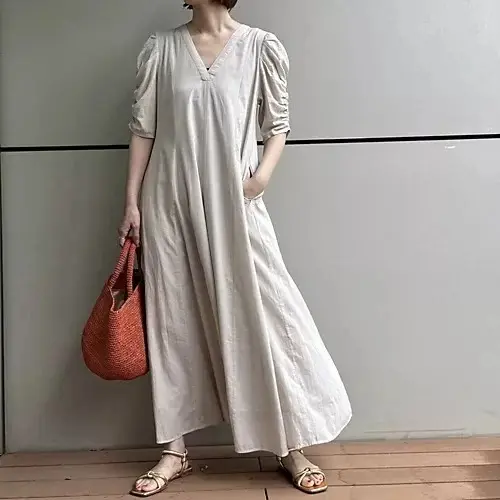 【50代 ワンピース】初夏の大人のワンピの画像_2