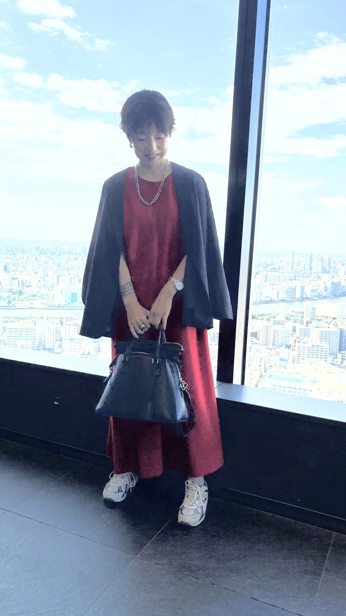 骨格ナチュラル　ブルべ夏　プチプラファション　ワンピースコーデ　ランチコーデ　