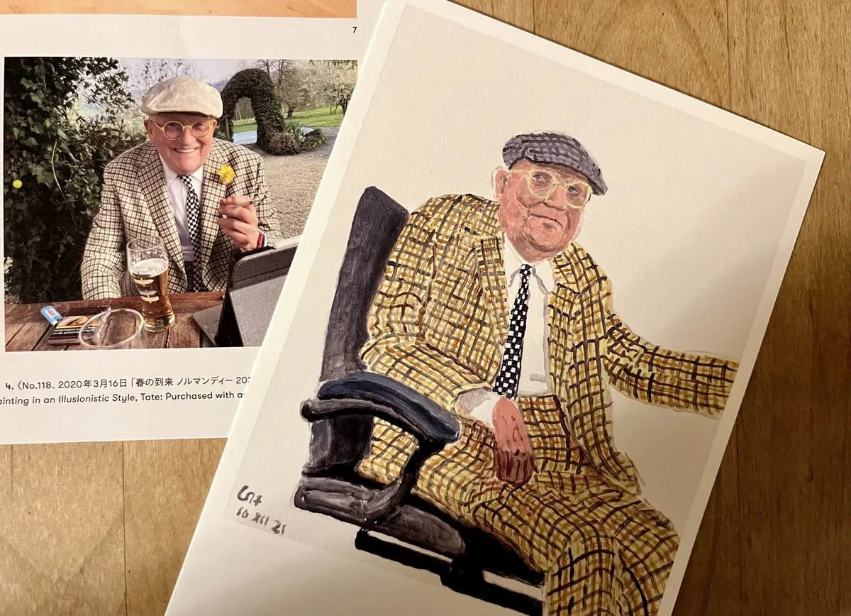 ZARA柄ワンピでホックニー展。の画像_3